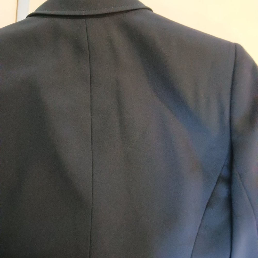TAHARI Navy 3/4 Sleeve Microfiber Fitted Blazer - Picture 6 of 9